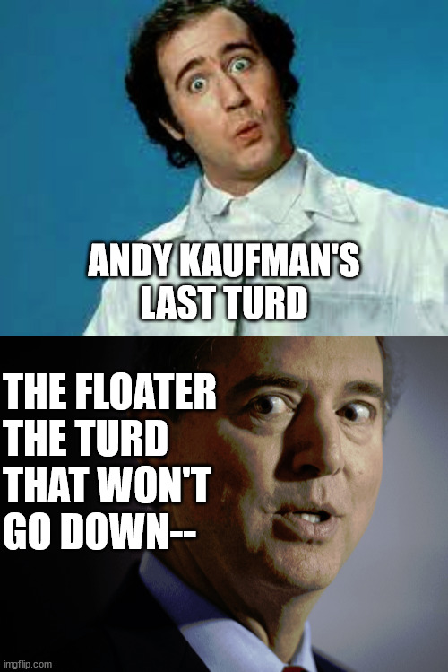 The Floater | ANDY KAUFMAN'S
LAST TURD; THE FLOATER
THE TURD
THAT WON'T 
GO DOWN-- | image tagged in bad luck brian | made w/ Imgflip meme maker