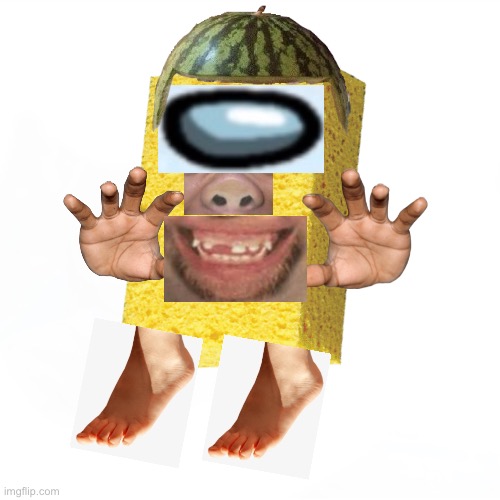 Weird looking spongebob | image tagged in mocking spongebob,sponge bob bruh,weird face,amongus,spongebob,diy | made w/ Imgflip meme maker