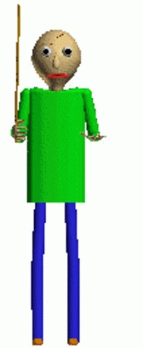 Baldi angry with his ruler Blank Meme Template