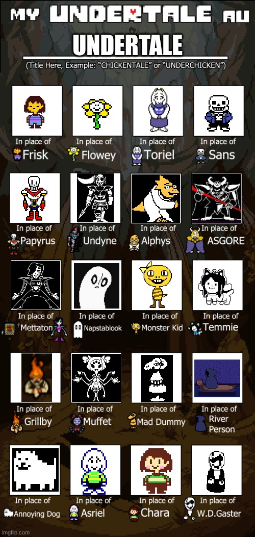 look at my amazing original undertale au | UNDERTALE | image tagged in create your own undertale au | made w/ Imgflip meme maker