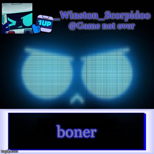 Winston's 8-Bit template | boner | image tagged in winston's 8-bit template | made w/ Imgflip meme maker
