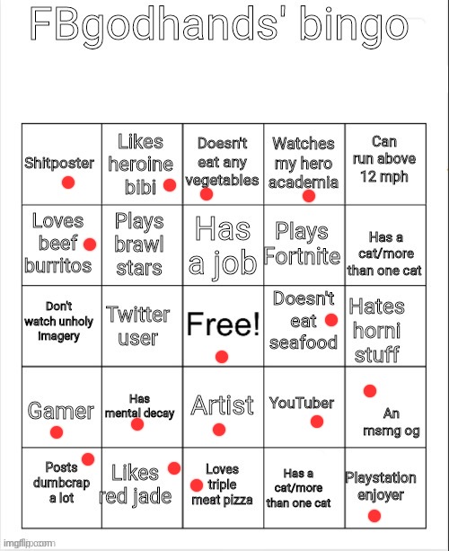 fbgodhands bingo | image tagged in fbgodhands bingo | made w/ Imgflip meme maker