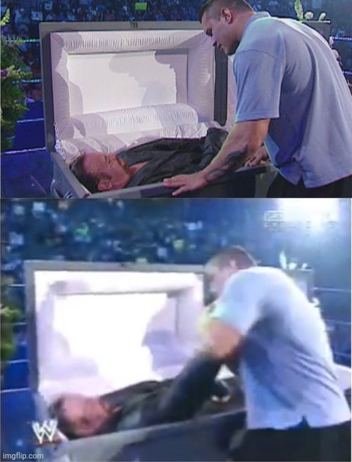 Undertaker choking orton | image tagged in undertaker choking orton | made w/ Imgflip meme maker