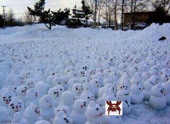 Million Snowman March | image tagged in million snowman march | made w/ Imgflip meme maker
