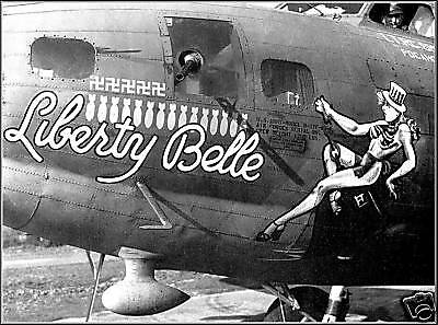High Quality Liberty Belle B-17 Nose Art WWII Blank Meme Template
