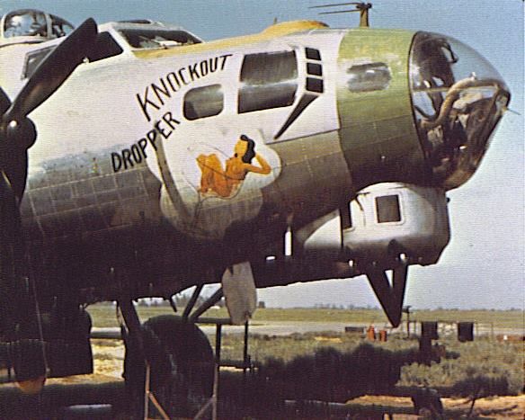 Knockout Dropper B-17 WWII nose art Blank Meme Template