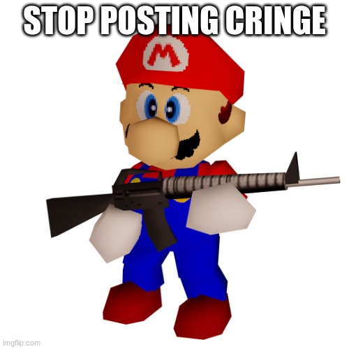 He's talking to people who post cringe | STOP POSTING CRINGE | image tagged in mario,stop posting cringe | made w/ Imgflip meme maker