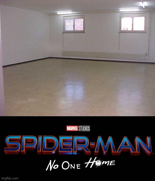 image tagged in empty room,spider-man no one home | made w/ Imgflip meme maker