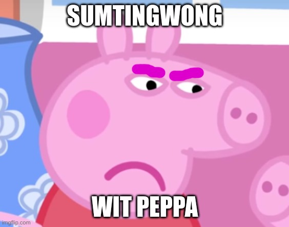 ***I´m not tryna be racist*** | SUMTINGWONG; WIT PEPPA | image tagged in angry peppa pig | made w/ Imgflip meme maker