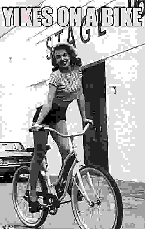 Kylie yikes on a bike sharpened jpeg max degrade | image tagged in kylie yikes on a bike sharpened jpeg max degrade | made w/ Imgflip meme maker