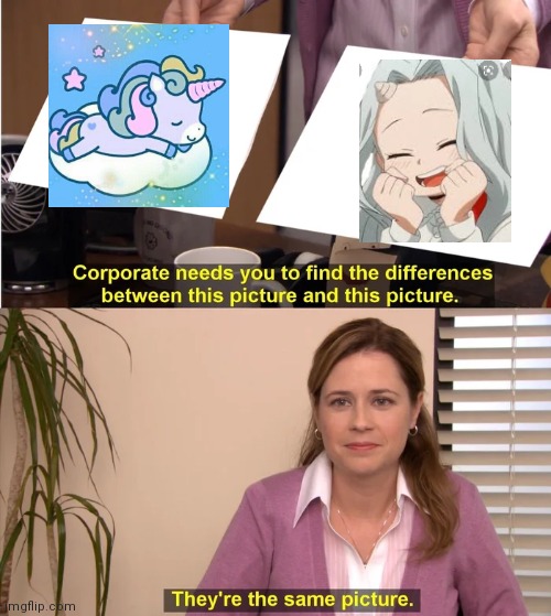 Eri is so CUTE!!! | image tagged in there is no difference | made w/ Imgflip meme maker