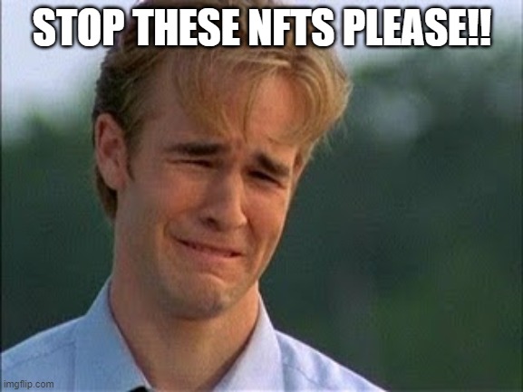 no more NFTs | STOP THESE NFTS PLEASE!! | image tagged in no more pls,nft | made w/ Imgflip meme maker