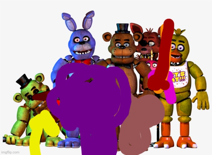 Freddy and the gang | image tagged in freddy and the gang | made w/ Imgflip meme maker
