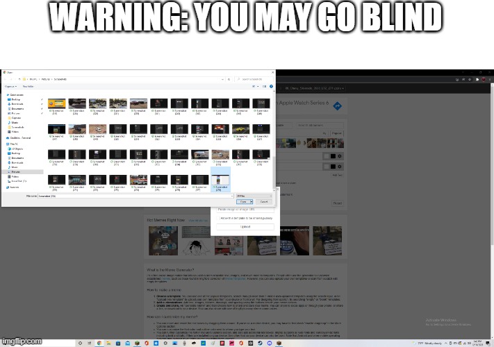 WARNING: YOU MAY GO BLIND | made w/ Imgflip meme maker