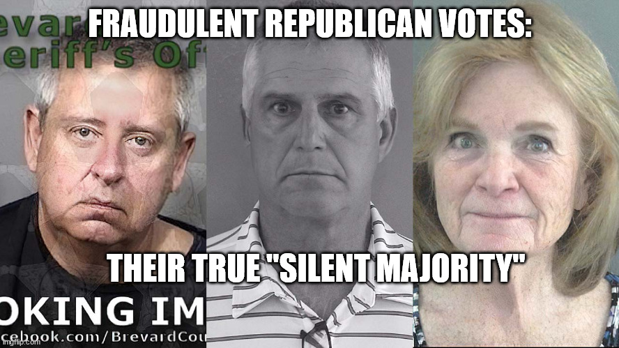 There is no GOP "silent majority". Just fraud. | FRAUDULENT REPUBLICAN VOTES:; THEIR TRUE "SILENT MAJORITY" | image tagged in republicans are cheating slime | made w/ Imgflip meme maker