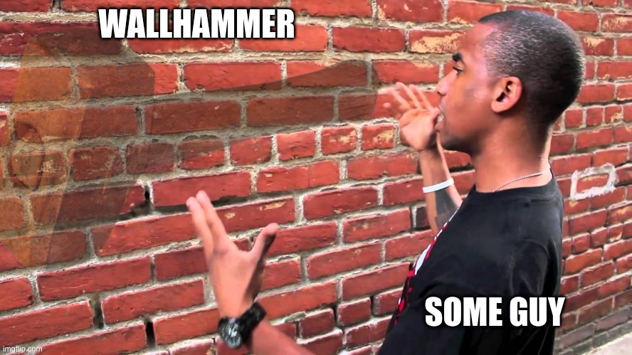 fvbifwbhfkew | WALLHAMMER; SOME GUY | made w/ Imgflip meme maker