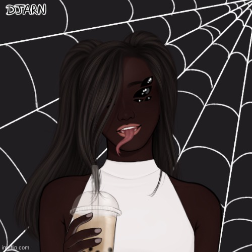 Waffles in picrew | image tagged in spider,tea party | made w/ Imgflip meme maker