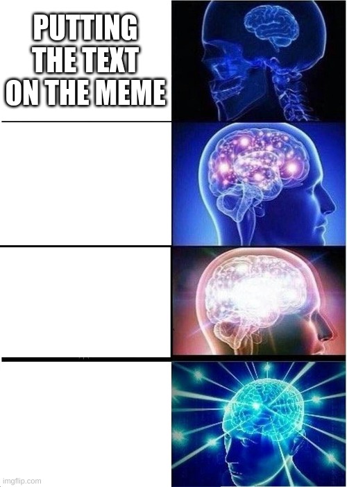 putting the text in the title | PUTTING THE TEXT ON THE MEME | image tagged in putting the text in the tags | made w/ Imgflip meme maker