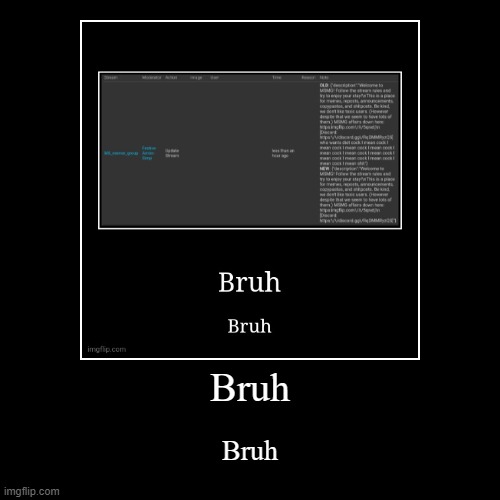 Bruh | image tagged in funny,demotivationals | made w/ Imgflip demotivational maker