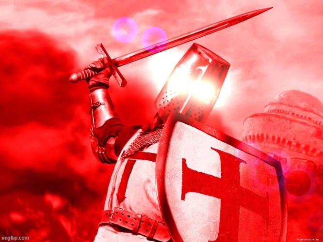 triggered crusader | image tagged in triggered crusader | made w/ Imgflip meme maker