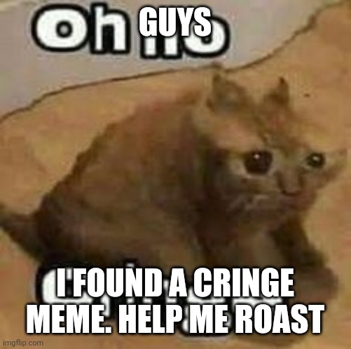 oH nO cRInGe | GUYS; I FOUND A CRINGE MEME. HELP ME ROAST | image tagged in oh no cringe | made w/ Imgflip meme maker
