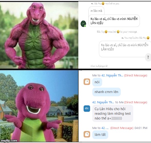 Strong Barney | image tagged in strong barney | made w/ Imgflip meme maker