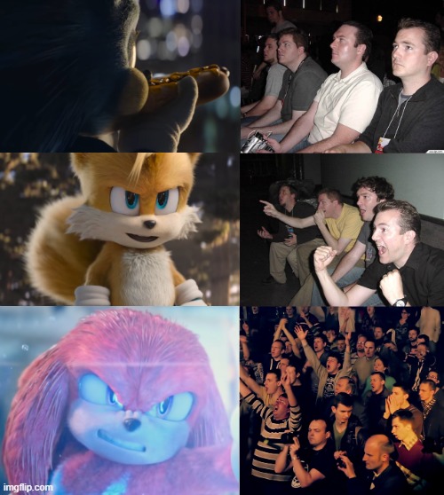 image tagged in blank white template,reaction guys,clapping audience,sonic the hedgehog,sonic movie,movies | made w/ Imgflip meme maker