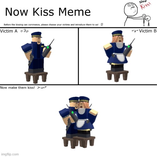 Tower Defense Simulator Ship | image tagged in now kiss,kissing,shipping,tower defense simulator,love,romance | made w/ Imgflip meme maker