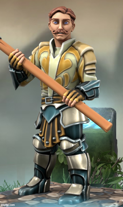 Another protagonist, cry about it. He wields a spear (It was too long to fit in the picture) | image tagged in marco gonzalez | made w/ Imgflip meme maker