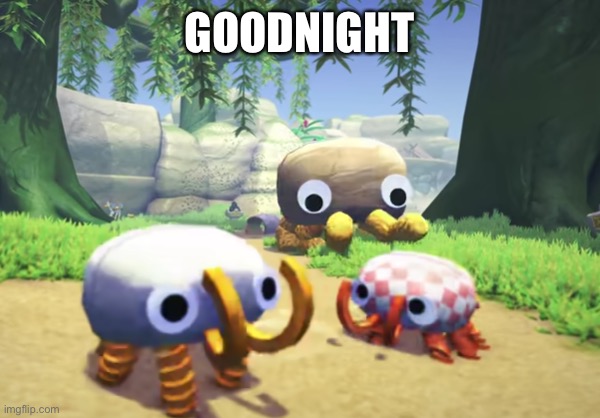 giant Bunger running to two Bungers | GOODNIGHT | image tagged in giant bunger running to two bungers | made w/ Imgflip meme maker