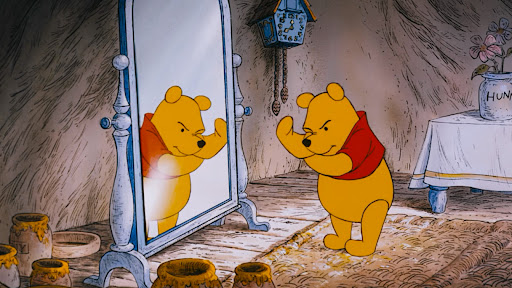 Winnie angry mirror Blank Meme Template