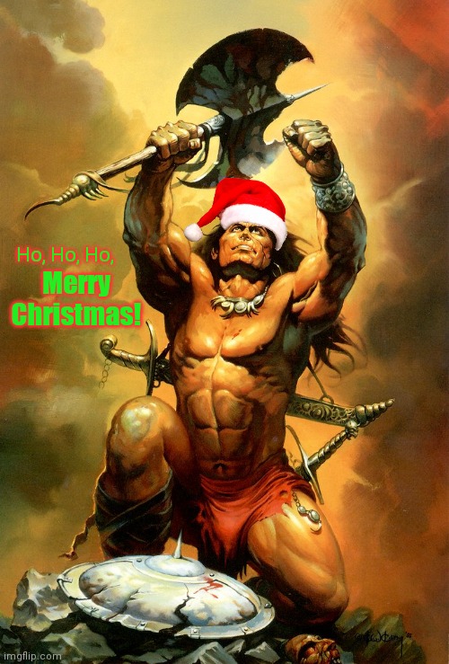 Conan Merry Christmas | Merry Christmas! Ho, Ho, Ho, | image tagged in conan | made w/ Imgflip meme maker