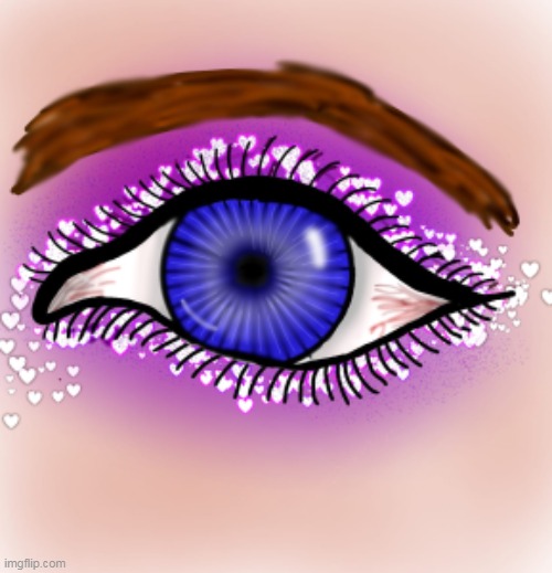 My second drawing on ibs paintx :3 | image tagged in drawing,art,eye,purple,oh wow are you actually reading these tags | made w/ Imgflip meme maker