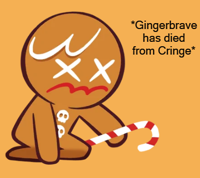 Gingerbrave has died from CRINGE Blank Meme Template