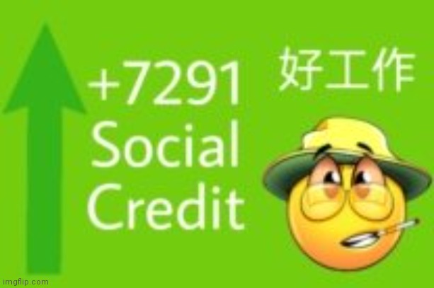 +7291 social credit | image tagged in 7291 social credit | made w/ Imgflip meme maker