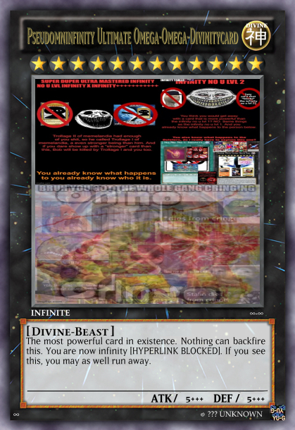 Pseudomninfinity Ultimate Omega-Omega-Divinitycard Blank Meme Template