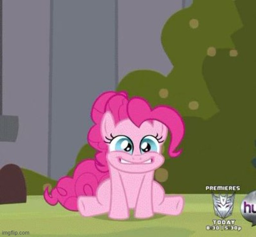 Excited Pinkie Pie | image tagged in excited pinkie pie | made w/ Imgflip meme maker