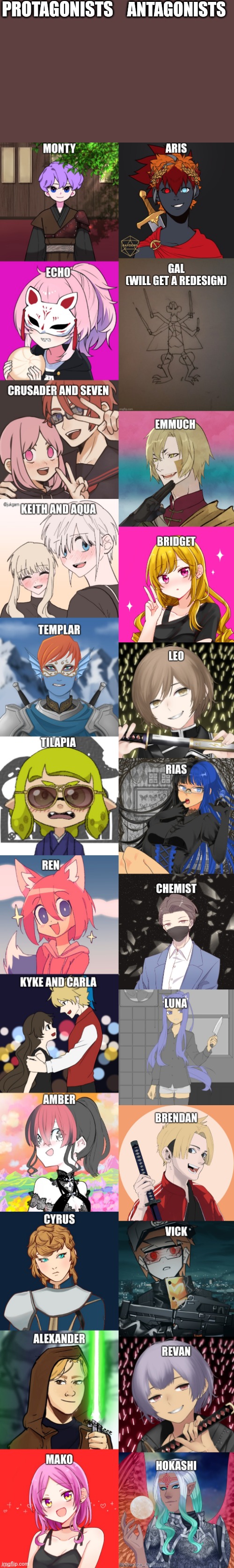 You can rp with any protagonist or antagonists |  PROTAGONISTS; ANTAGONISTS | made w/ Imgflip meme maker