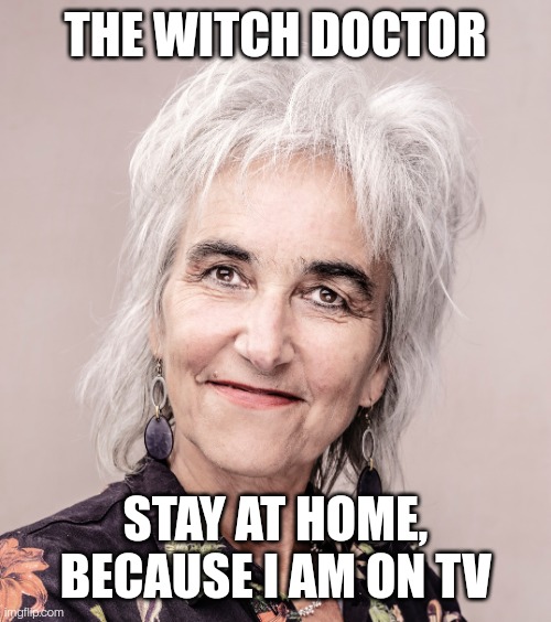 Witch doctor | THE WITCH DOCTOR; STAY AT HOME, BECAUSE I AM ON TV | image tagged in witch doctor | made w/ Imgflip meme maker