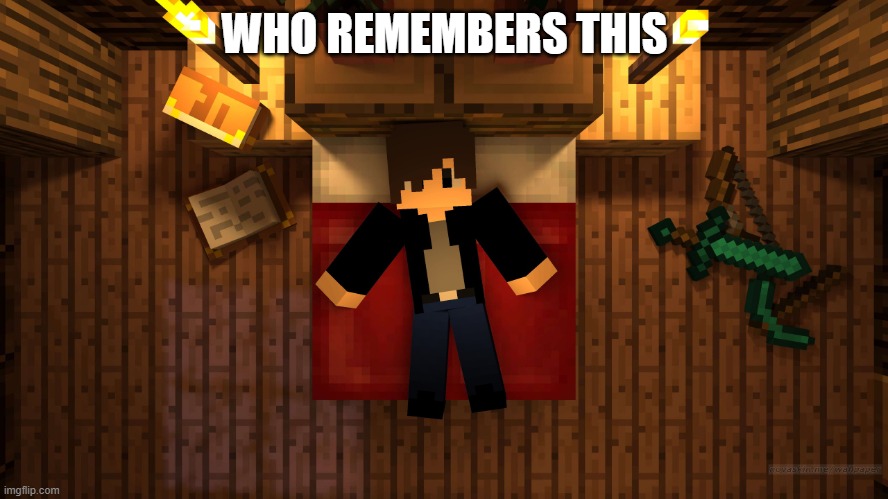 this was a very old template i uploaded, like my old acc was like 2 months old | WHO REMEMBERS THIS | image tagged in chrom ender sleeping | made w/ Imgflip meme maker