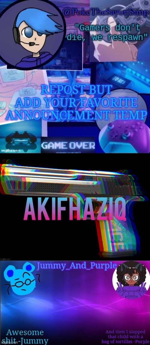 image tagged in jummy and purple temp bcuz bord | made w/ Imgflip meme maker