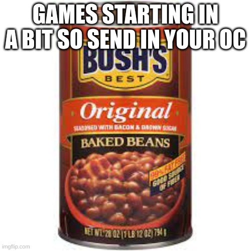 GAMES STARTING IN A BIT SO SEND IN YOUR OC | image tagged in tag | made w/ Imgflip meme maker