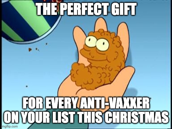 Omicron Origin | THE PERFECT GIFT; FOR EVERY ANTI-VAXXER ON YOUR LIST THIS CHRISTMAS | image tagged in omicron origin,omicron,covid,antivax | made w/ Imgflip meme maker