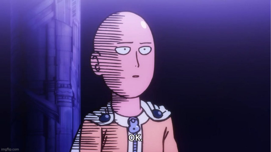 Saitama "OK"  | image tagged in saitama ok | made w/ Imgflip meme maker