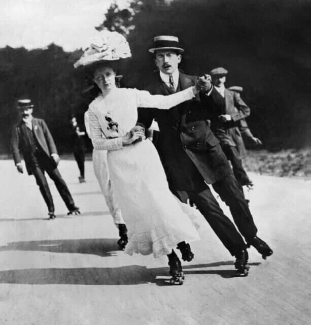 Roller skating 1909 Blank Meme Template