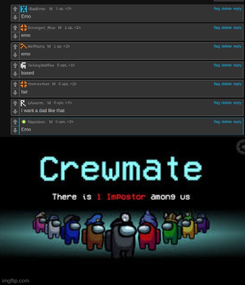 *3 | image tagged in there is 1 imposter among us | made w/ Imgflip meme maker