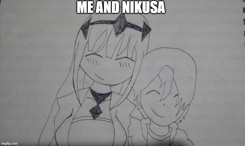 My FNF Fanart | ME AND NIKUSA | image tagged in fnf,fanart | made w/ Imgflip meme maker