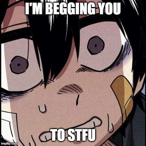 I'M BEGGING YOU; TO STFU | made w/ Imgflip meme maker