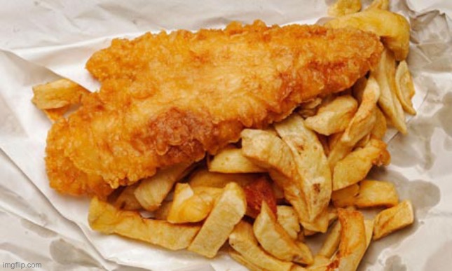 fish and chips | image tagged in fish and chips | made w/ Imgflip meme maker