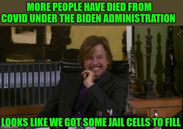 LOOKS LIKE WE GOT SOME JAIL CELLS TO FILL MORE PEOPLE HAVE DIED FROM COVID UNDER THE BIDEN ADMINISTRATION | made w/ Imgflip meme maker